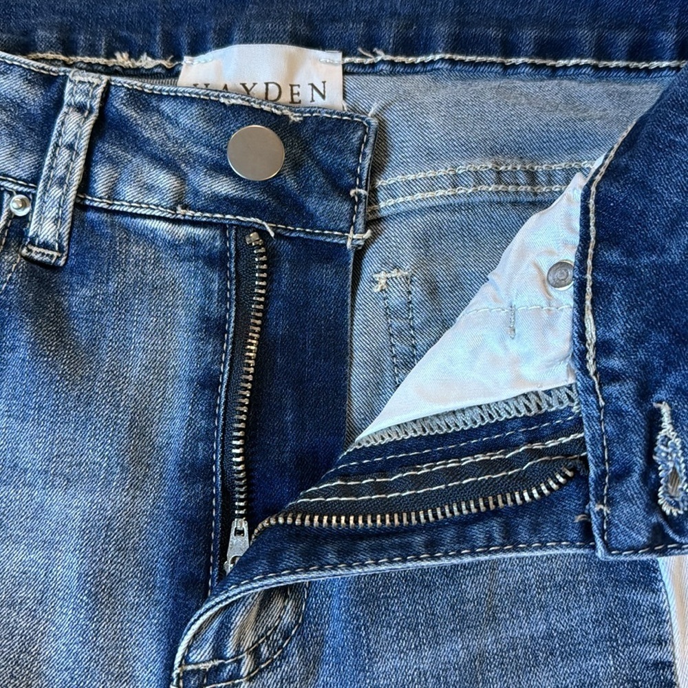 Hayden Stretch Snap Contrast Panel Jeans Size Small - Picture 10 of 15